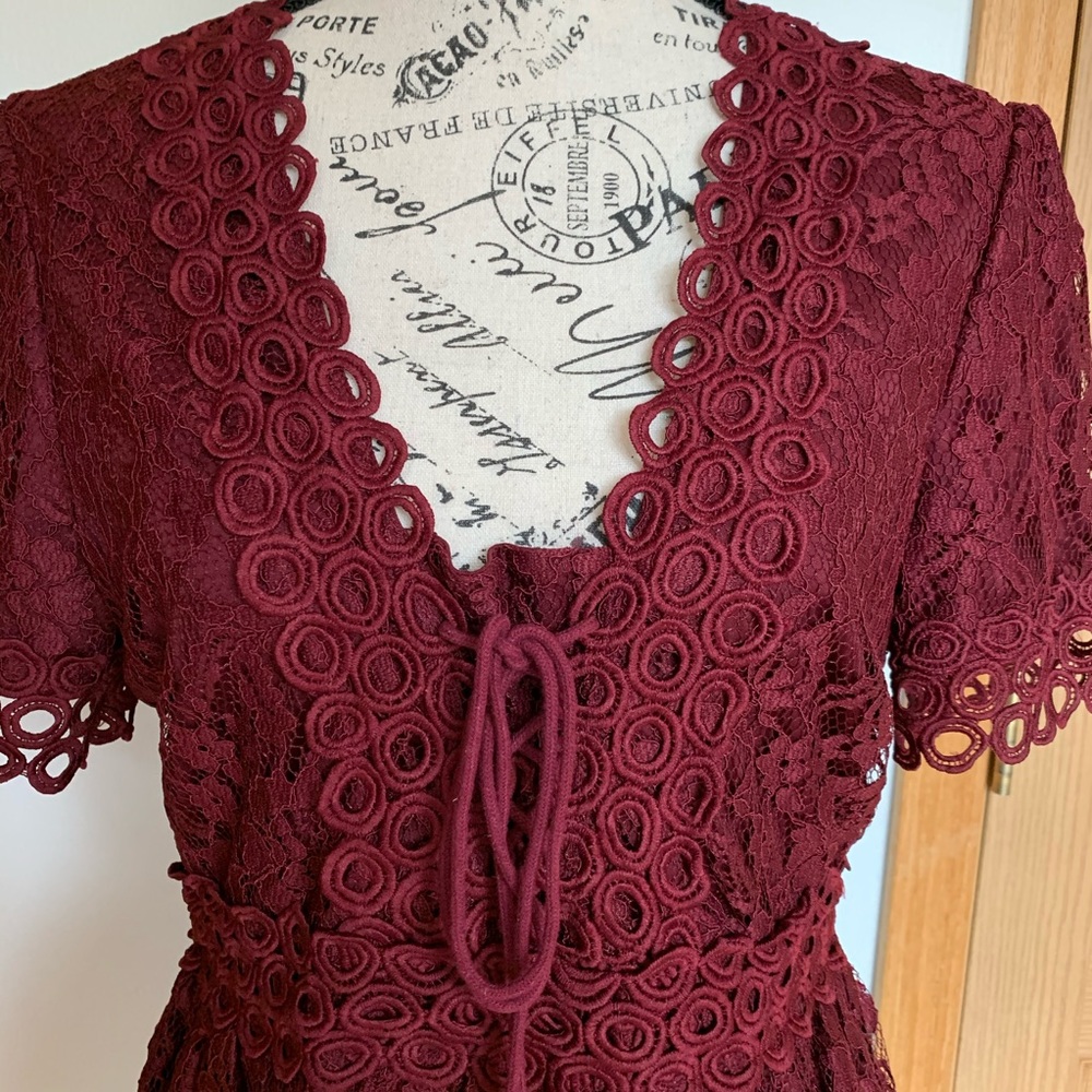 Francesca’s Collections Lovely Burgendy Dress